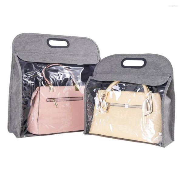 Aufbewahrungstaschen Transparente staubdichte Handtaschen-Abdeckungs-Beutel-Schutz-Wasser-Beweis-Halter mit hängendem Loch für Schrank DQ9144-5/-6