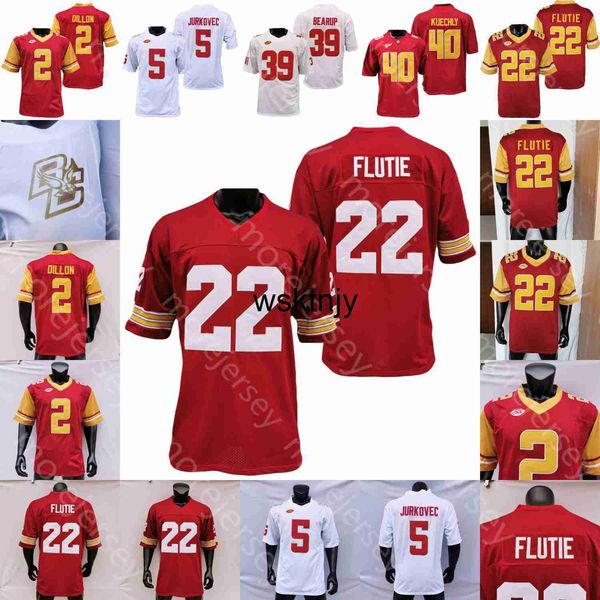 WSK Boston College Football Jersey NCAA Люк Кухли Дуг Флути Фил Юрковек цветы Иезруаку Гарво III Джонс Такач Депальма Уильямс Джилл Стил Диллон Райан Радж