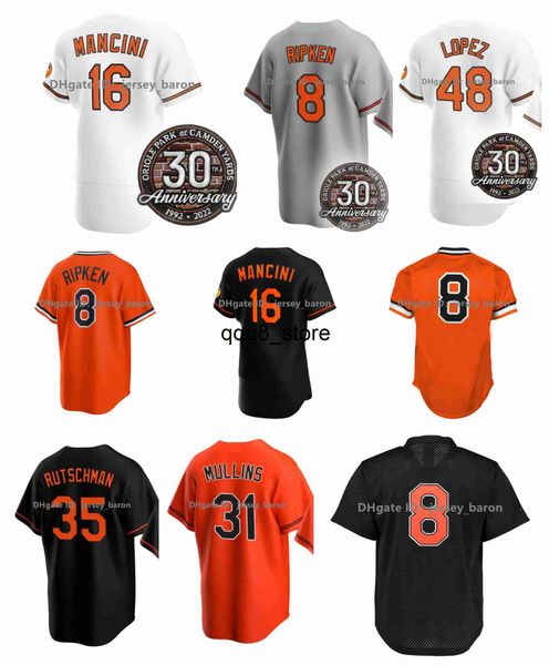 qqq8 Cal Ripken Jr. Jorge Lopez Baseballtrikot Oriole Trey Mancini Anthony Santander Brett Phillips Cedric Mullins Kelvin Gutierrez Adley Rutschman Travis Lakins