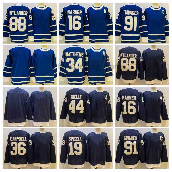 Toronto''maple'''Leafs'''New Retro Hockey Maglie 19 Jason Spezza 16 Mitchell Marner 34 Auston Matthews 36 Campbell 44 Morgan Rielly Nylander Tavares