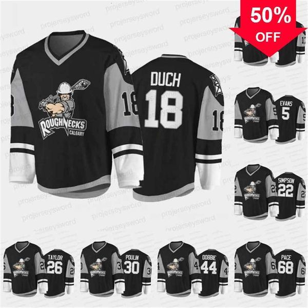 Mag Mit Calgary Roughnecks 2021-22 Réplica sublimada Jersey Tyler Pace Shane Simpson Shawn Evans Dane Dobbie Rhys Duch Dan Taylor Zach Herreweyers