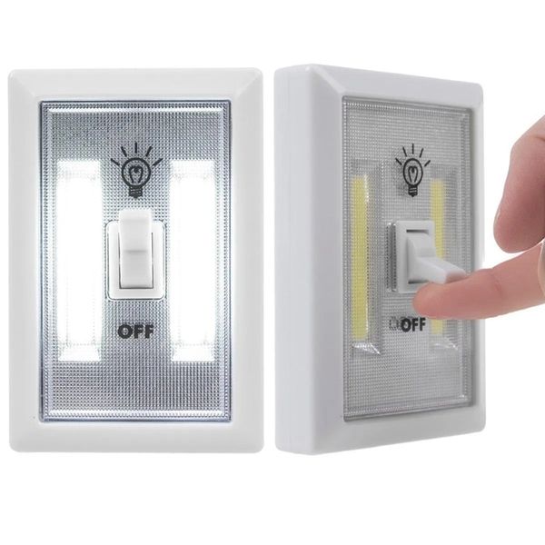 Casa Jardim Suprimentos para festas Luz noturna Interruptor COB Sem fio Sem fio Sob o armário Armário Cozinha RV branco