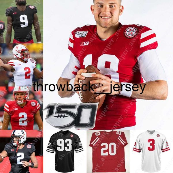 Maglia da calcio Thr Nebraska Cornhuskers Casey Thompson Anthony Grant Trey Palmer Ajay Allen Nate Boerkircher Cancelliere Brewington Ndamukong Suh Johnny Rodgers