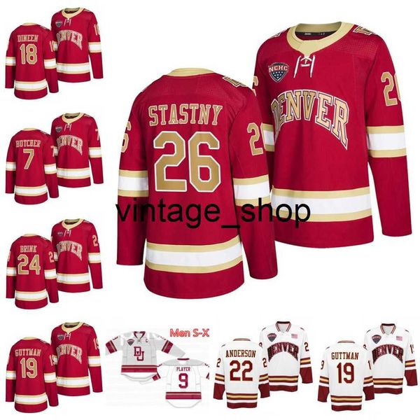 Jahrgang 26 Paul Stastny Denver Pioneers Hockey Jersey Anderson Griffin Mendel Will Butcher Bobby Brink Matt Carle Emilio Pettersen Kevin Dineen Ryan Barrow Ncaa College