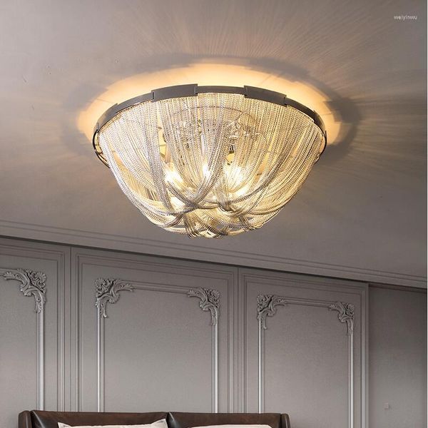 Lampadari Lampadario a catena con nappe Camera da letto di lusso Soggiorno Designer creativo Francese Romantico Soffitto decorativo Illuminazione a LED