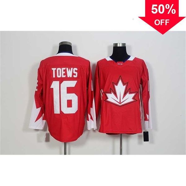 Mag Mit Coppa del mondo di hockey 2016 Maglie da uomo 16 Jonathan Toews 19 Joe Thornton 28 Claude Giroux 31 Carey Price 37 Patrice Berg eron Jersey S-3XL