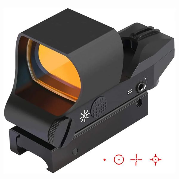 1x28x40mm Red Dot Sight Pistol Rifle Reflex Sight Ajustável Reticles Sight Trilho de 20mm Red Dot Optics com Picatinny Rail Mount