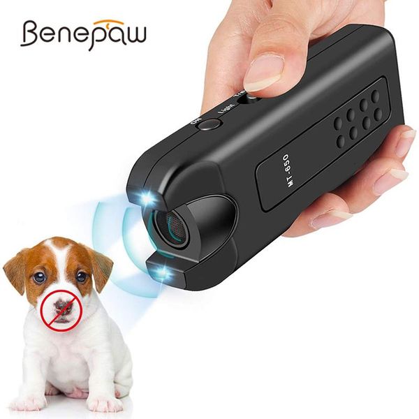 REPELENTI Benepaw Ultrasonic Repeller CANE EFFETTURA EFFETURE ANTI BARK DETRENT PETER COURAMBILE ALL'ALLEMENTO SAFE STATO STATO AGGIUNTO DI CONTROLLO