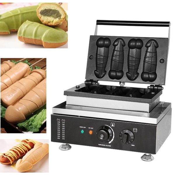 Geräte kommerziell Verwenden Sie ein Stück Gayke -Form Waffelhersteller Eisenstick Back Hine Hot Dog Wurst Grill Bäcker Waffel Snack 110V