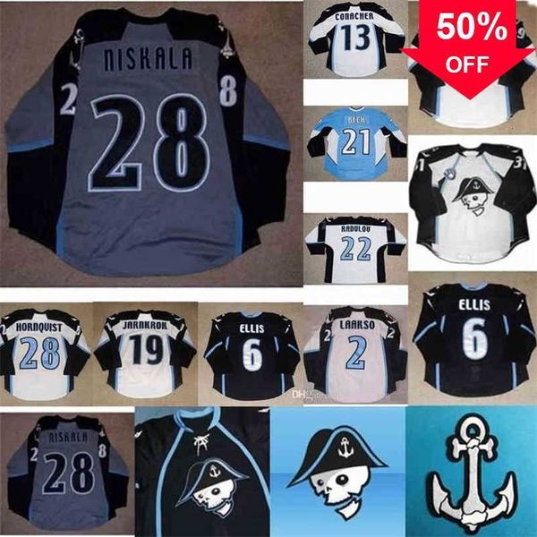 Mag AHL Milwaukee Admirals Hockey Jerseys Mens Womens Kids 6 Ryan Ellis 28 Janne Niskala 100% Bordado Custom Ice Goalit Cut