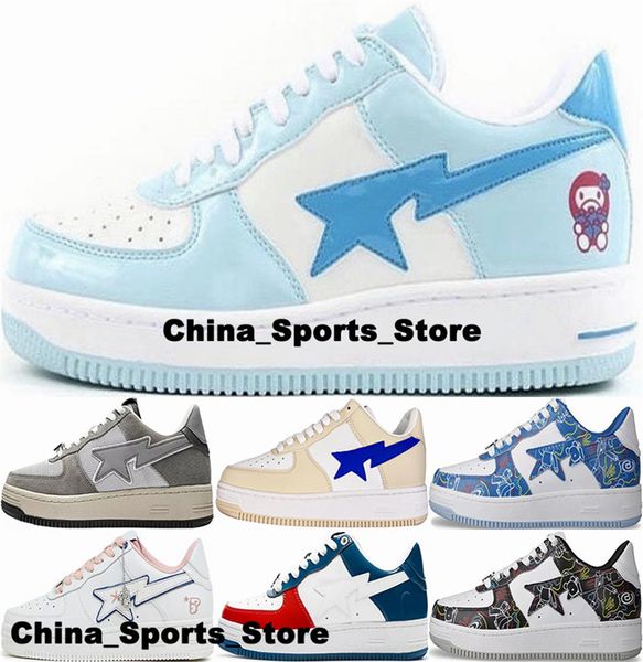 A Bathing Ape BapeSta Sneakers basse Scarpe da donna Taglia 13 Us 13 Uomo Eur 47 Designer Casual Scarpe da ginnastica da corsa Us13 Zapatillas Zapatos Us 12 Us12 Blu Chaussures Tennis