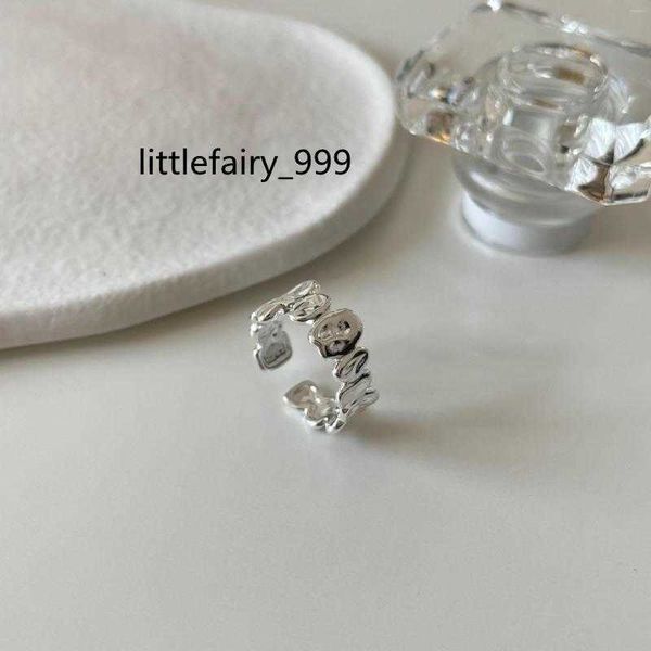 Cluster Rings Irregular 925 Sterling Silver Simple Alien For Women Ring 2023 Trend Jewelry Adjustable Fashion Korean