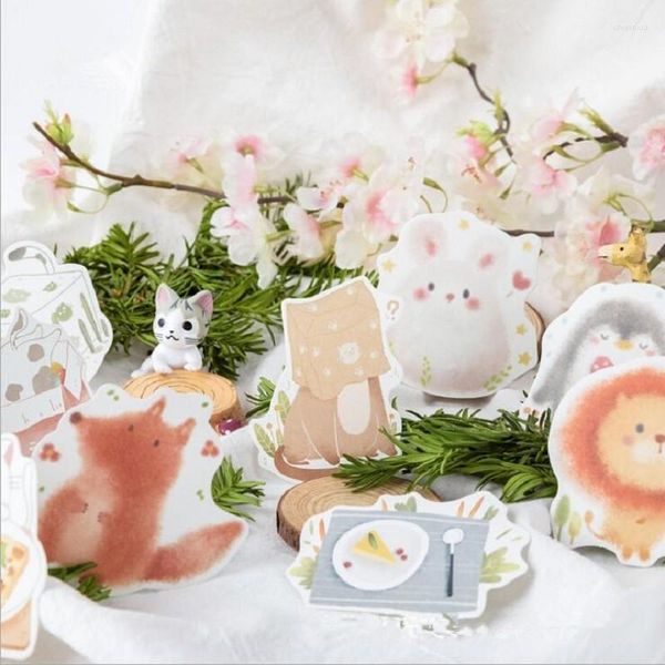 Hediye sargısı 10 paket toptan kawaii not pedi tarzı kağıt yapışkan notlar Bookmark Okul Ofis Kırtasiye Hayvan Öğrenci Ödül