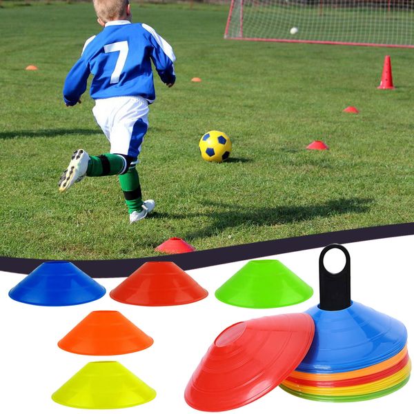 Bolas 10pcsslot 19cm Cones Marcadores Discos Futebol Futebol Treinamento Esportes Entretenimento Acessórios 230603