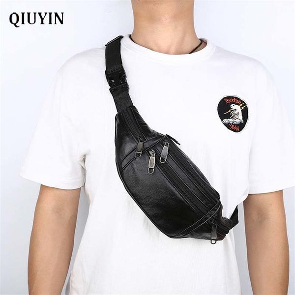 Qiuyin New Chic Men's Men's Men's Waist Travel Belt Vintage Fanny Chest Hip Belt Bag Impermeável Pouch Coreano Pack Bum MX200717239l