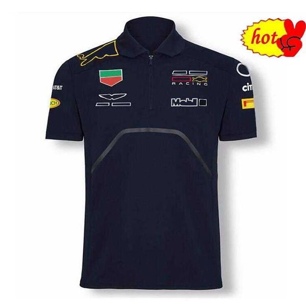 F1 Formula One Team Uniform Car Tuta da corsa traspirante e ad asciugatura rapida T-shirt a maniche corte Polo Risvolto Ov251s 7tzu