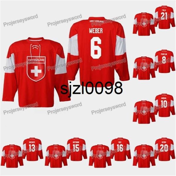 Sj98 Svizzera Yannick Weber 2019 IIHF World Championship Maglia Vincent Praplan Nico Hischier Raphael Diaz Reto Berra Kevin Fiala Lukas Frick