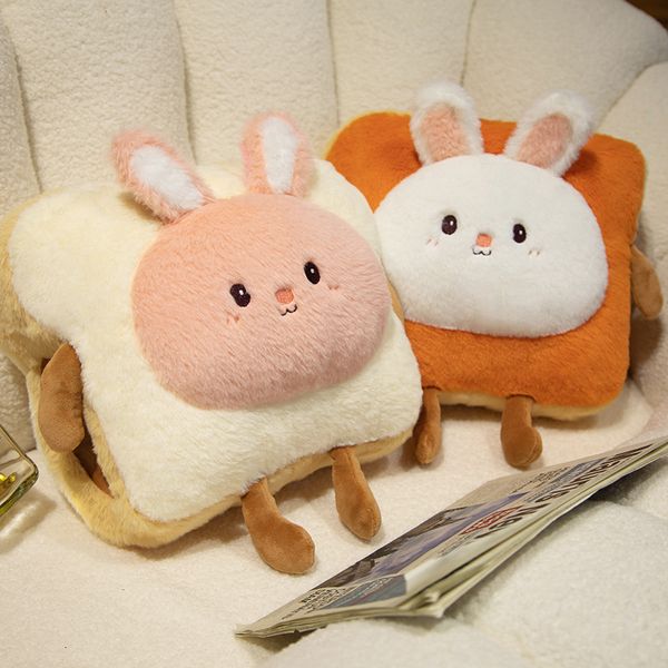 Plüsch Puppen Brot Kissen Nette Cartoon Lebensmittel Schwein Kaninchen Toast Weiche Puppe Warme Hand Kissen Hause Dekoration Kinder Spielzeug Geburtstag geschenk 230603