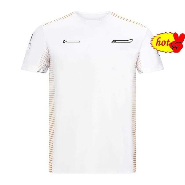 F1 T-shirt de manga curta Uniforme da equipe masculina de gola redonda, terno de corrida, camisa de fã de Fórmula 1, macacão de carro pode ser Cus2820 Y90a