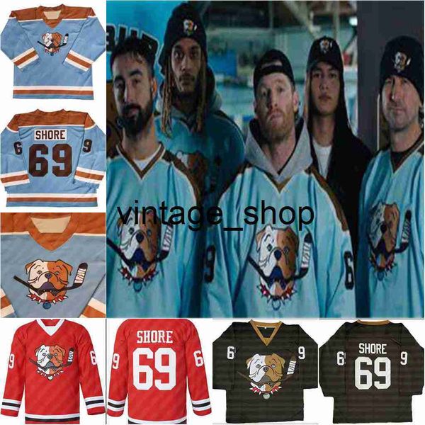 vin 69 Shoresy SudBery Blueberry Letterkenny Maglia da hockey Rosso Nero Blu Personalizza qualsiasi numero qualsiasi nome