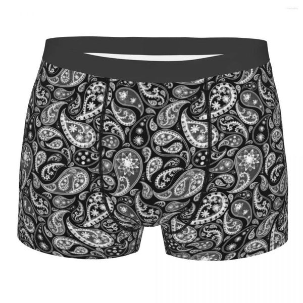 Cueca Moda Masculina Bandana Paisley Cueca Cueca Boxer Shorts Macios Calcinhas