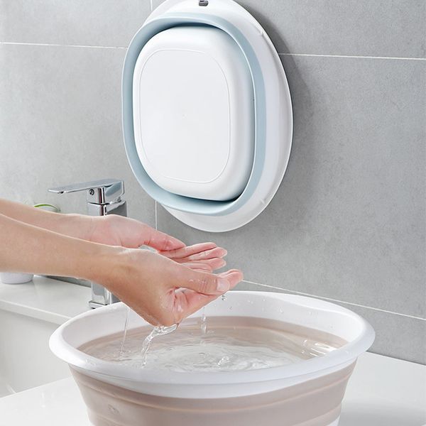 Lavelli da bagno Lavandino pieghevole portatile Lavabo pieghevole da viaggio in plastica Sicuro Bagno durevole Vasca da bagno per la casa Accessori per il lavaggio 230605