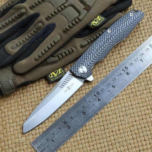 ZWEI SONNE TS16 D2 klinge Flipper ball brearing Taktische klappmesser G10 griff camping jagd Taschenmesser outdoor Survival EDC T274n