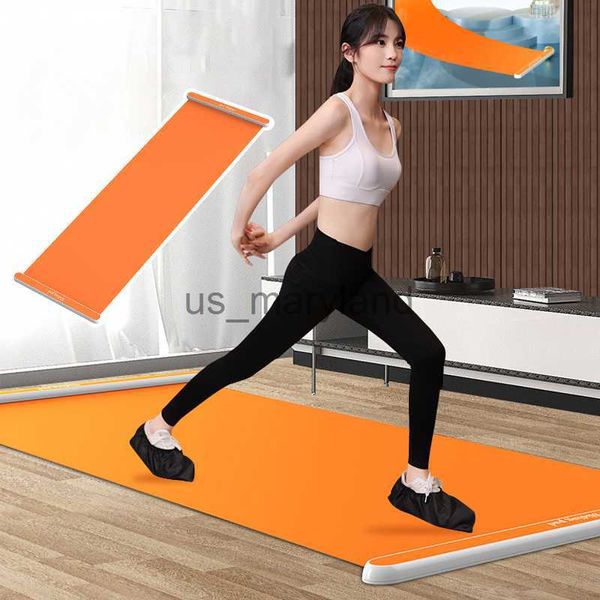 Tapetes de ioga tapete deslizante durável para adultos patinação de velocidade silenciosa almofada deslizante de treinamento dobrável com capas de sapato tapetes esportivos de fitness J230506