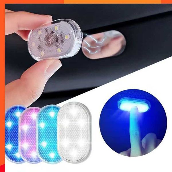 Neu wiederaufladbare magnetische Touch Light Hand Car Dach Magnet Deckenlampe Innenhaut Auto Nachtleslichter Bunte Auto Innenlampe