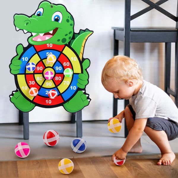 Bloklar Çocuk Eğitim Oyunları Dart Board Bebek Oyuncak Stickey Ball Kapalı Spor Montessori Çocuklar İçin 3-7 Yıl 230605