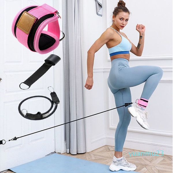 Conjunto de tiras de tornozelo esportivas para suporte de tornozelo para máquina de cabos Suporte para pés de fitness Anel em D acolchoado Punhos de tornozelo para academia Treino de perna Glúteo Pulley Strap