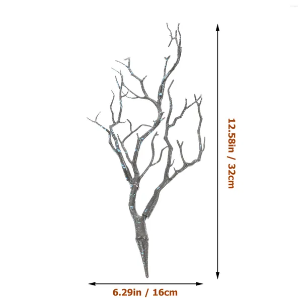 Dekoratif çiçekler yapay dallar siyah dekor kuru ağaç dalları manzanita vazo kurutulmuş plastik dolgu
