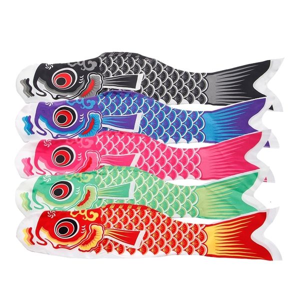 Kite Accessories 55cm 70cm 100cm 150cm Koi Nobori Carp Wind Socks Koinobori Colorful Fish Flag Hanging Wall Decor 230605