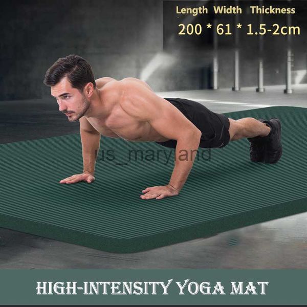 Tappetini da yoga 200CM 20MM Tappetini antiscivolo NBR spessi extra sportivi di alta qualità per fitness Pilates Gym Home Fitness Cuscinetti sportivi insipidi J230506