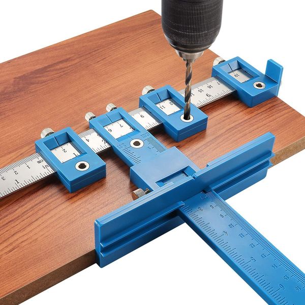 Hout Cabinet Hardware Jig Tool Einstellbarer Punch -Locator -Bohrer -Template -Handbuch zur Installation der Griffknöpfe an Türen und Schubladen