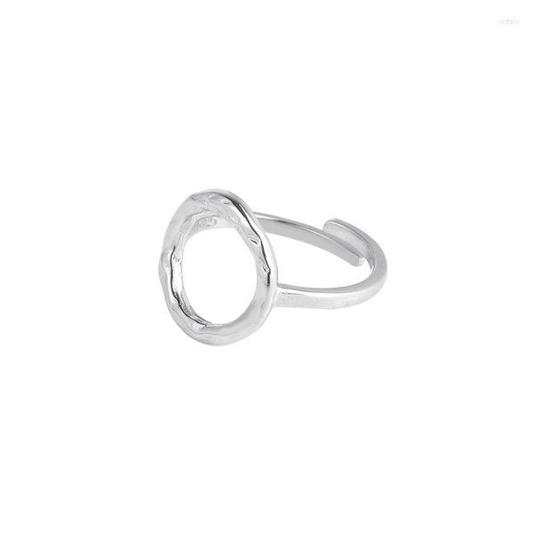 Cluster-Ringe aus 925er-Sterlingsilber, geometrische runde Form, Geschenk für Frauen, feminin, minimalistische Hand, 2023 Trend, feine Accessoires, Schmuck