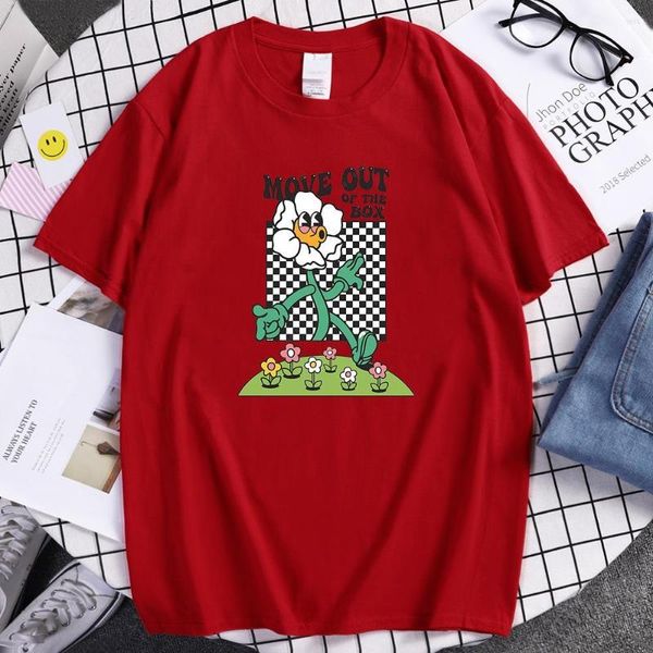 Erkek Tişörtleri Dans Çiçeği Kutu Baskı Baskı Tezgah Çıkın Çok Yahudi Marka Erkek Tshirt Gevşek Pamuk Üstleri Günlük Sokak Erkek