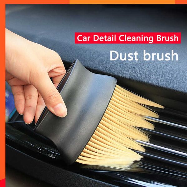 Novo carro ar condicionado saída de ar escova de limpeza ferramenta de limpeza interior escova de varredura de poeira escova macia para auto casa escritório escova espanadora