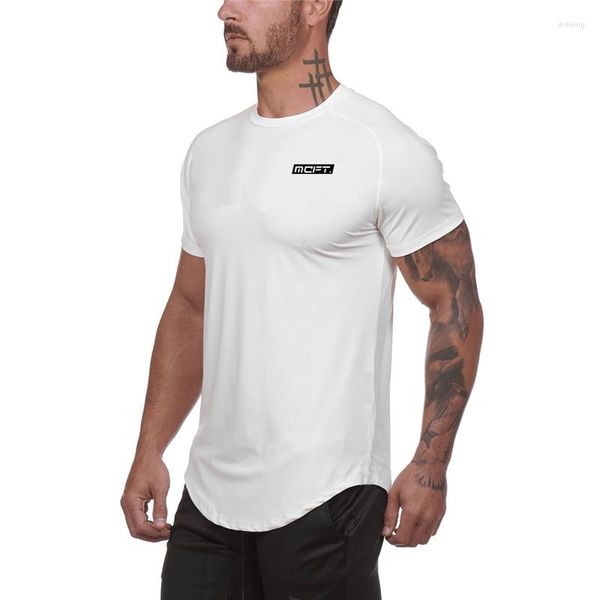 Magliette da uomo Estate Marchio di abbigliamento Mens Palestre Camicia Fitness Bodybuilding Slim Fit Maglia Maglietta Uomo Manica corta Allenamento Maschile Magliette Top