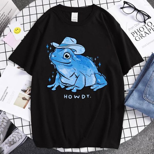 Erkek Tişörtleri Nazik Kovboy Kurbağası Tshirt Erkek Pamuk Hip Hop Tee Rahat Yumuşak Kısa Kısa Kısa Kısa Serin Yüksek Kaliteli Gömlek Erkekler