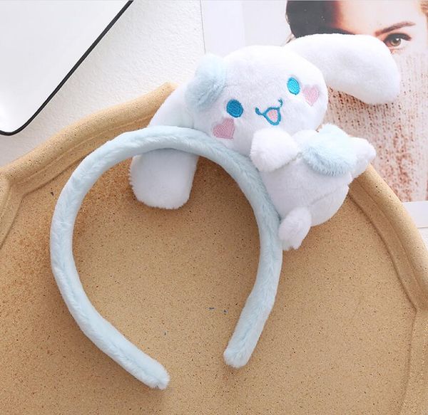 Bastões de cabelo de pelúcia INS Lovely Cinnamoroll Acessórios de cabelo de pelúcia feitos à mão para lavar o rosto acessórios para meninas e crianças