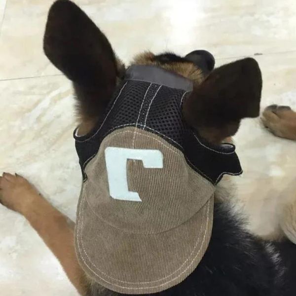 Nuovi articoli per animali domestici Cappello per cani di design Gita estiva Visiera parasole Cane sottile Samoye Chenery Berretto da baseball Labrador Accessori per cani