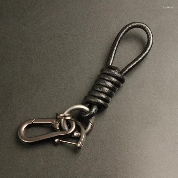 Anahtarlıklar el yapımı antika deri metal diy tasarımcı anahtarlık erkek hediye anahtarlık otomatik araba kolye takı erişimi toplu