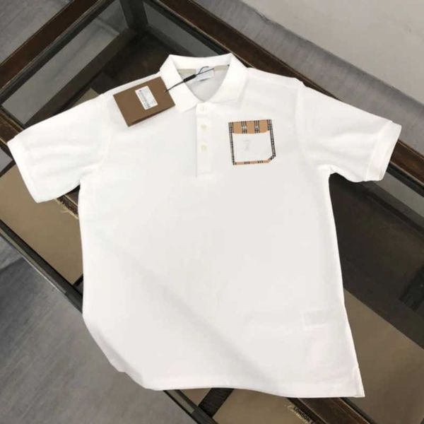 Primavera ed estate Mens Tees Polo Designer manica corta Casual Tb Warhorse Tasche ricamate polo Tshirt in puro cotone