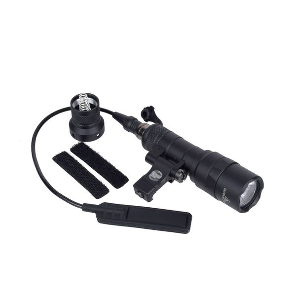 Rifle Light M340C M300 Mini Scout Light Multi-ângulo Offset Mount Airsoft 5.56 PMAG AR15 M16 5.45x39 7.62x39 Lanterna-Preta