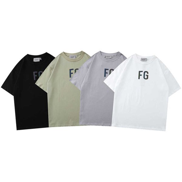 Designer Chaopai Luxury Colorful Laser Letter Short Sleeve Men's Casual T-shirt Youth Backing Shirt