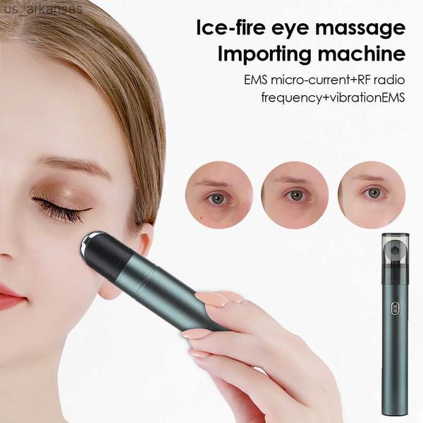 RF Eye Massager EMS антивозрастное морщинка Портативная / ледяная светодиодная терапия Удалить темный круг красот