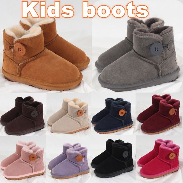 Yürümeye başlayan çocuklar Bebekler patik çocuk botları Avustralya Mini Snow Boot Sıcak Ayakkabı Tasarımcı Kızlar Kız Ayakkabı Yarım Çocuk Sneaker Bebek Gençlik Klasik Kış Ayakkabı