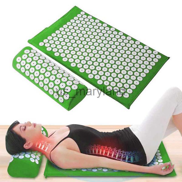 Tapetes de Yoga Tapete de Acupressão Esporte Cabeça Pescoço Costas Pé Massagem Almofada Travesseiro Aliviar Estresse Dor Corporal J230506