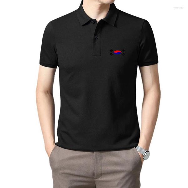 Polo da uomo T-shirt da uomo Summer Style Fashion Swag Men Camicia bandiera sudcoreana
